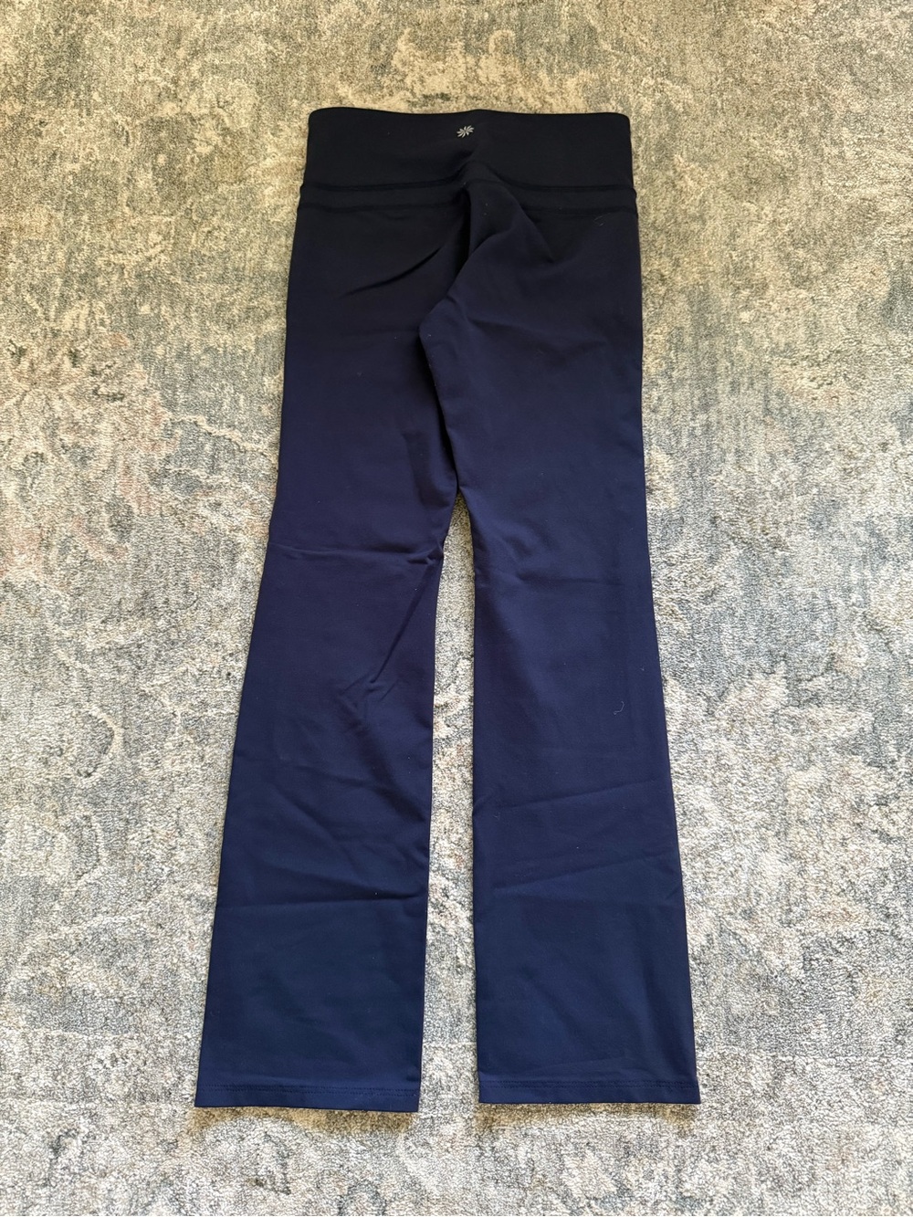 Athleta Navy Blue Bootcut Yoga Pants Size Medium 30” Inseam - Picture 2 of 5